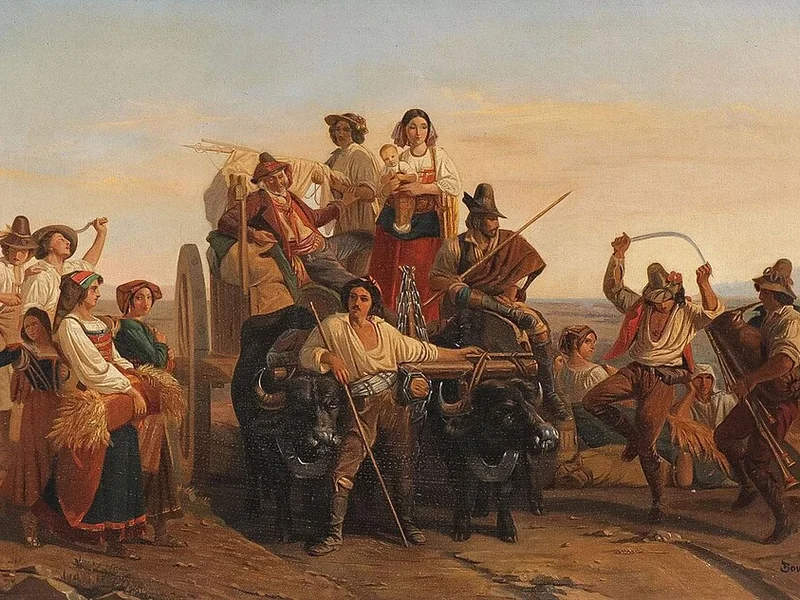 1863-Émile Boulard - La festa dei viaggiatori